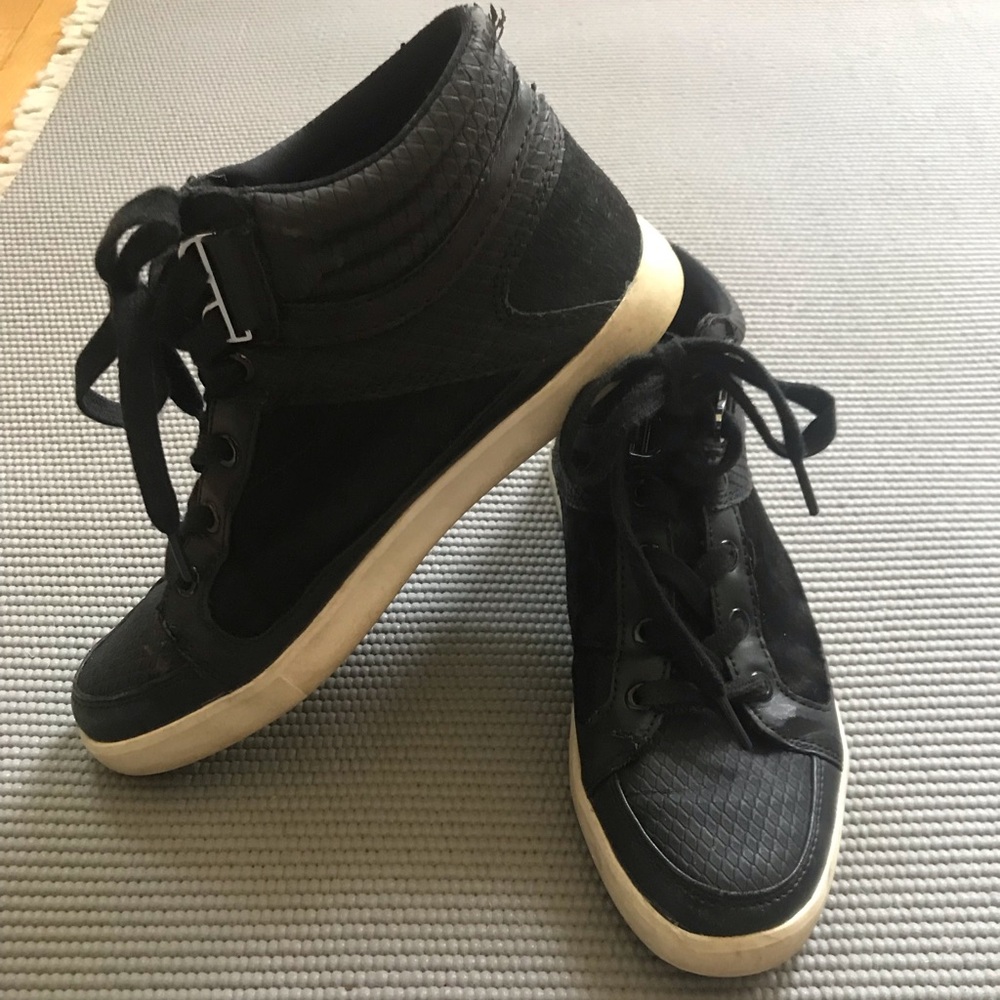 Black CK High-Top Sneakers